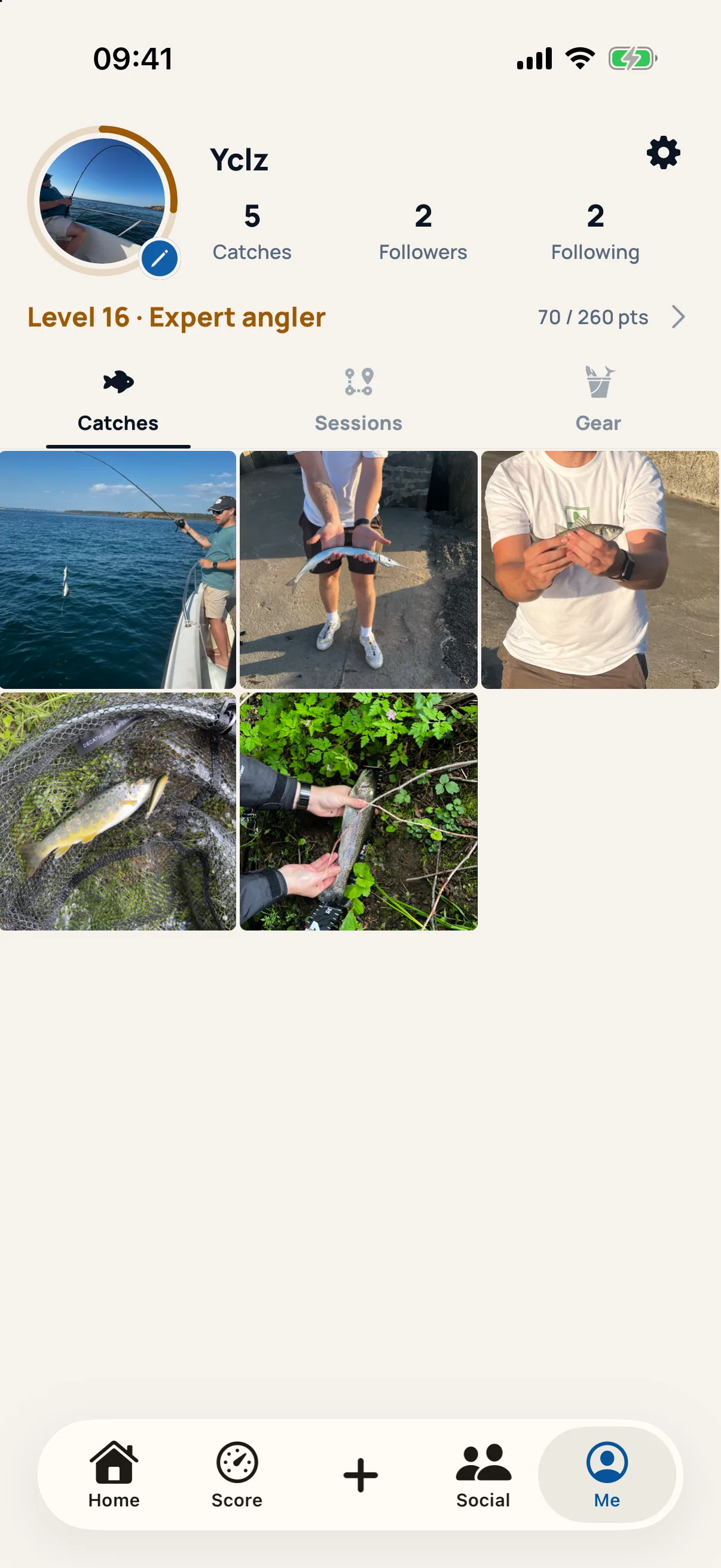Piscary catch journal screen